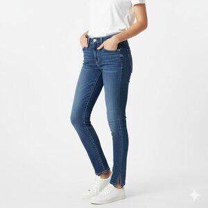 AG Adriano Goldschmied The High-Rise Stevie Dark Blue Ankle Petite Jeans - 27P